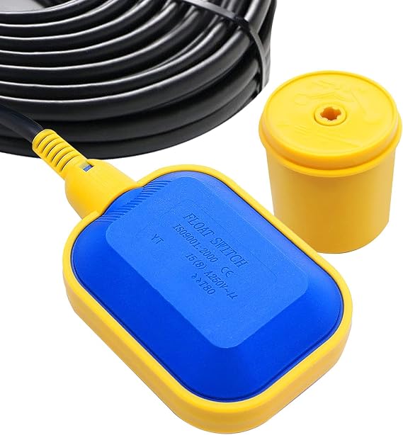 Gebildet 2M Rectangular Float Switch Cable Water Level Controller