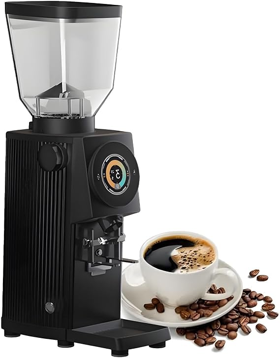 Commercial Automatic Coffee Bean Grinder,1000 g Capacity Espresso Coffee Bean Grinder,1350-1450 RPM Speed,7-10 g/s Efficiency Grinding,for Cafe Dessert Shop