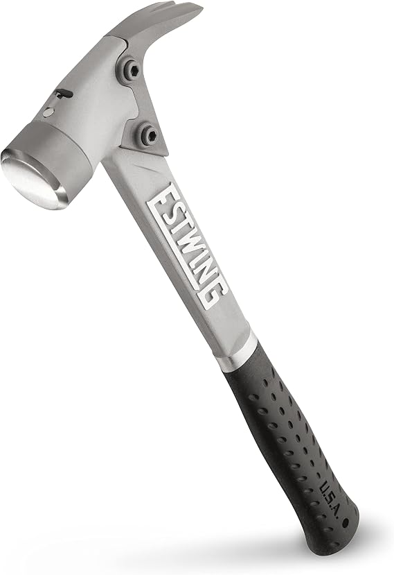 Estwing ealbk AL-Pro hammer with nylon vinyl handle, aluminum/black