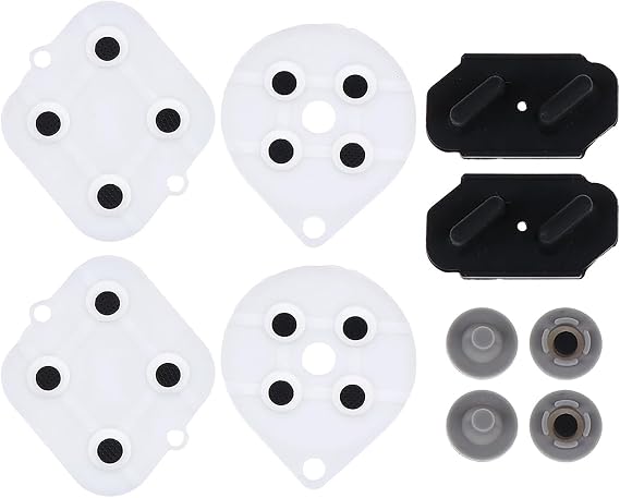 CAZSTYK 10Pcs / 2 Set Conduction Rubber Pad Set Replacement Pad Button Contacts for Controller Gamepad Repair Controller Keypads Replacement Repair Part Spare Accessories
