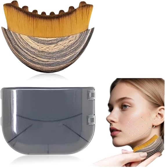 1/2 PCS Lymphatic Contour Face Brush for Sculpting – Anti-Puffiness, Detox & Lift, Improves Skin Glow & Absorption (1 Pcs Contour Face Brush)