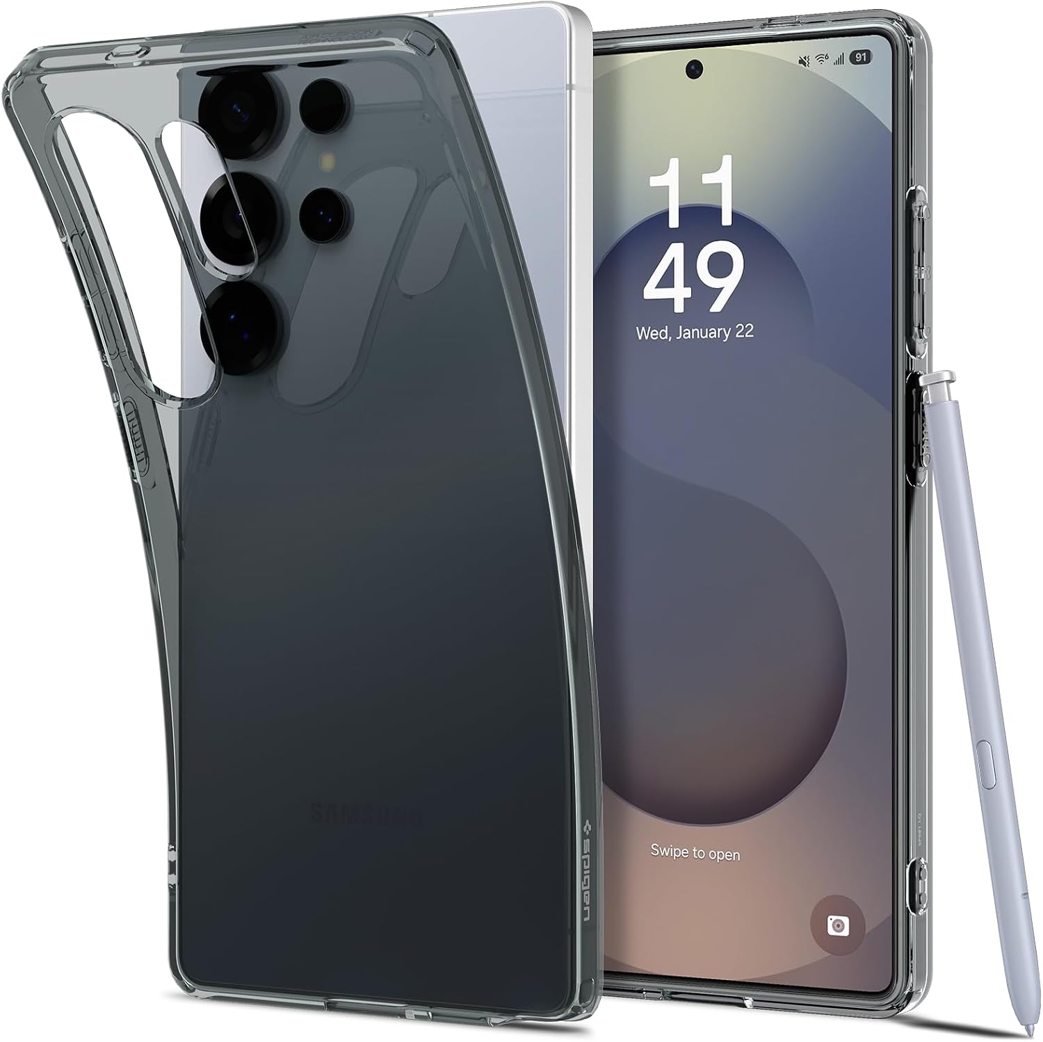 Spigen Galaxy S25 Ultra-thin Case Liquid Crystal Anti-Yellowing DuraClear™ Air Duct Technology™ Military Grade Protection Space Crystal Transparent Cover - ACS08949