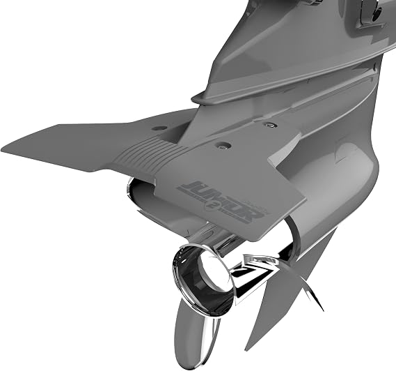 Classic Junior 2 Hydrofoils for 9.9-40 hp (Grey) - Best for Small Boats - Stabilizer Fins for Outboard/Outdrive Motors - Made in The USA