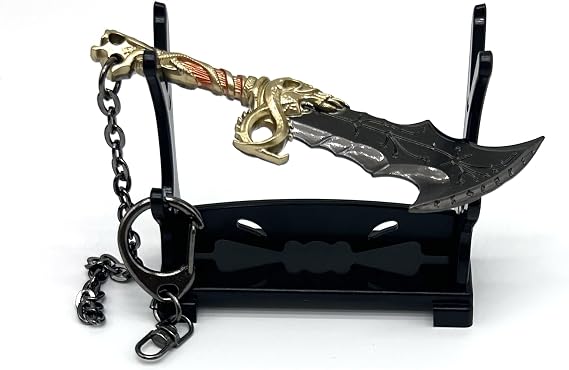 Mini Weapons with Display Stand Metal Craft Keychains