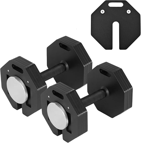 Adjustable Dumbbell Sets, Each 50/80/90/110/120LB Pairs Durable Steel Build, Free Weights Dumbbells Set of 2 with Anti-slip Handle, For Full Body Home Gym Workout Home Strength Training Equipment 50