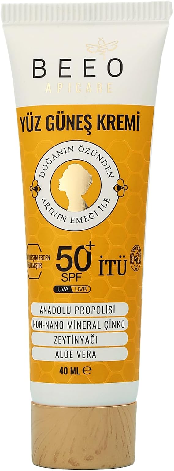 Bee'o Propolisli Yüksek Koruma Yüz Güneş Kremi, 50+ SPF, 40 ml
