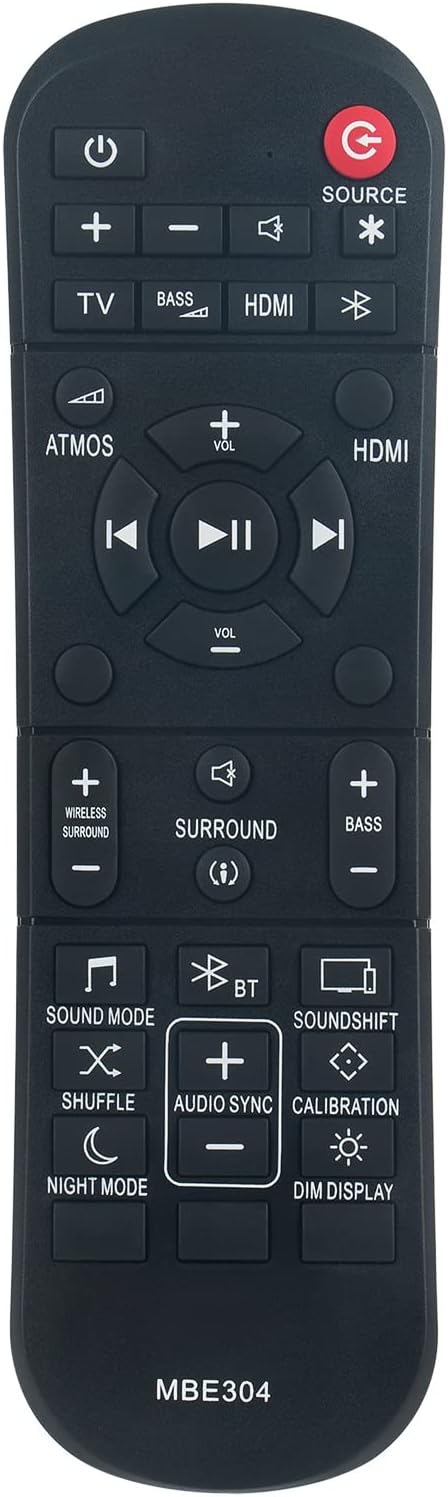 VINABTY Replacement Remote Compatible with JBL 9.1 Soundbar 5.1 Soundbar