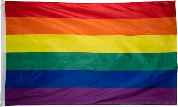 Storm&Lighthouse Small Rainbow Gay Pride LGBTQ+ Flag 3ft x 2ft with Eyelets Pride Accessories Gay Pride Banner for Party Parades, Carnivals, Festival Decorations and Celebrations