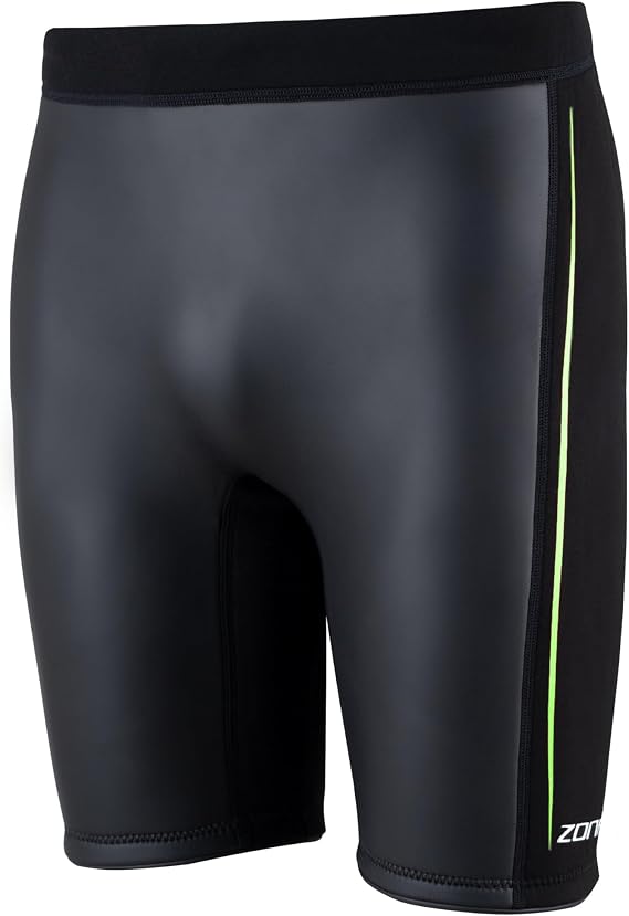 ZONE3 Active Buoyancy Shorts, 3/2mm Neoprene Swim Pants for Swim Training, Unisex Black Swim Jammers Made with Smoothskin