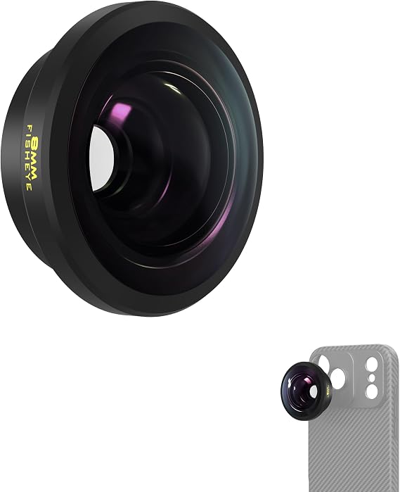 Freewell iPhone ve Samsung için 8 mm Balık Gözü Lens - 220° Ultra Geniş Açı, 0,5 m Odak Mesafesi - Yaratıcı Çekimler için Mükemmel