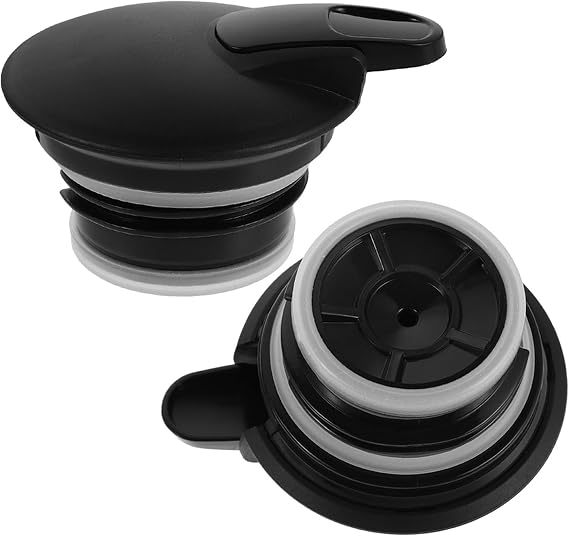 TOPBATHY 2pcs Coffee Carafe Replacement Lids with Black Handle for Huaya Hk1500 Hk-2000, Heat-resistant Kettle Lid Covers Compatible with Coffee Maker Thermal Carafe Accessories for Home