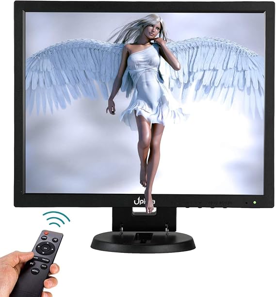 14 Inch Mobile Monitor Security Camera Surveillance Monitor with HDMI USB VGA BNC AV Multifunctional Input 1024 x 768 Display LCD PC Monitor Built-in Speaker