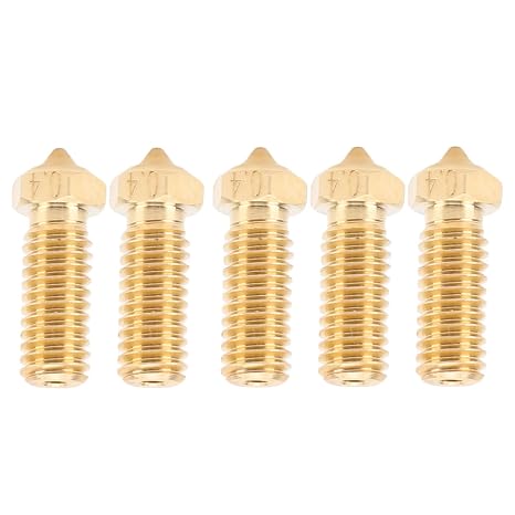 BRASS 3D Printer Hotend Nozzle Kit 0.4mm x 5 Pcs for QiDi Tech X Plus X Maximum X Smart Q1 Pro