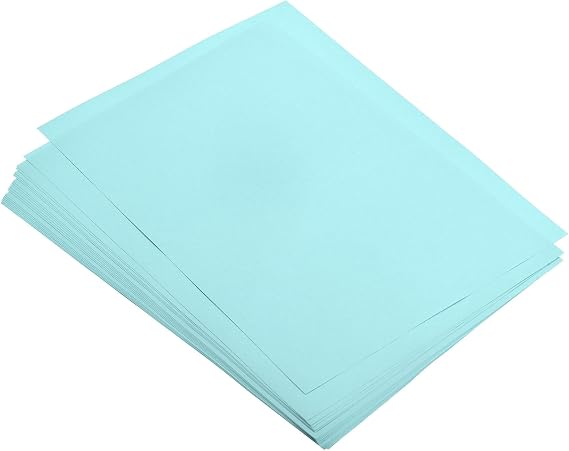 sourcing map 50 Sheets Colored Copy Paper 8 1/2 Inch 80gsm Light Blue
