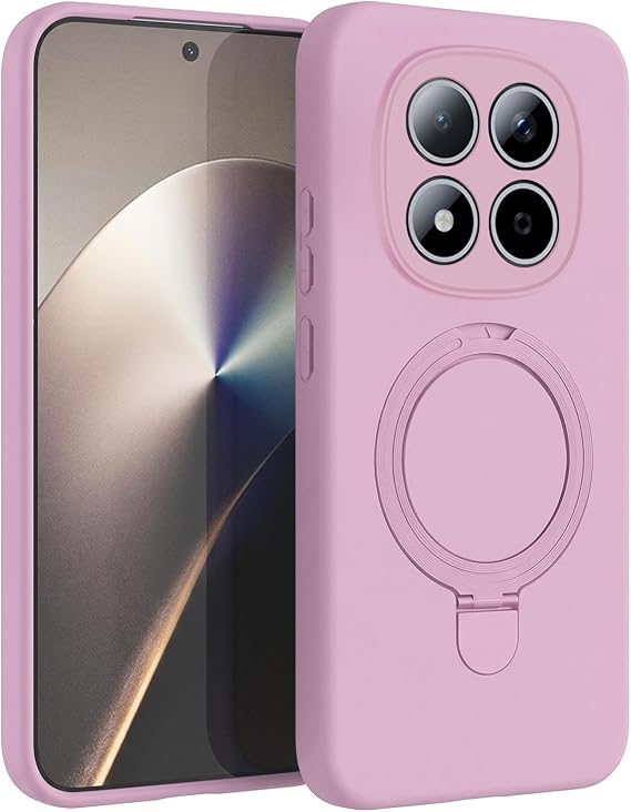 Microsonic Xiaomi Redmi Note 15 Pro Plus 5G için Kılıf Aura Stant MagSafe Pembe [Redmi Note 15 Pro Plus 5G ile Uyumlu Kılıf - Pembe]