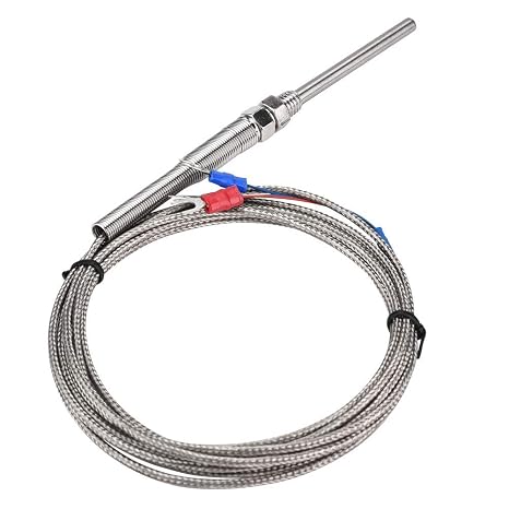 Hilitand M8 Thread PT100 Thermocouple Sensor Platinum Resistor Thermocouple Probe Temperature Sensor Wire
