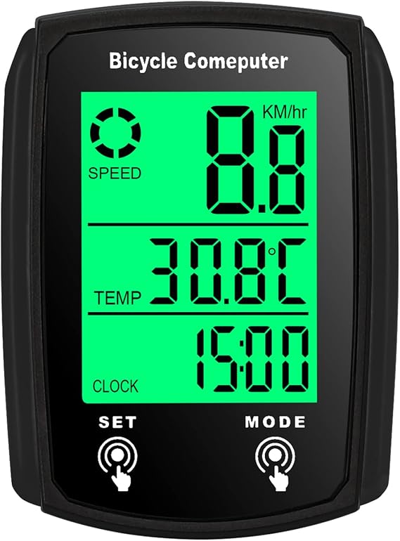 ZEYUAN Wired Bike Computer 19 Function Touch Bike Speedometer Odometer Waterproof Cycle Computer with Backlight