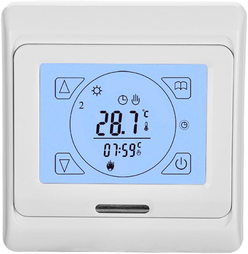 Touch Screen Digital Programmable Electric Underfloor Heating Thermostat with Air and Floor Sensor