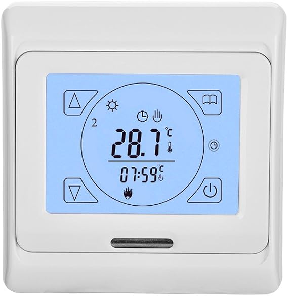 Touch Screen Digital Programmable Electric Underfloor Heating Thermostat with Air and Floor Sensor