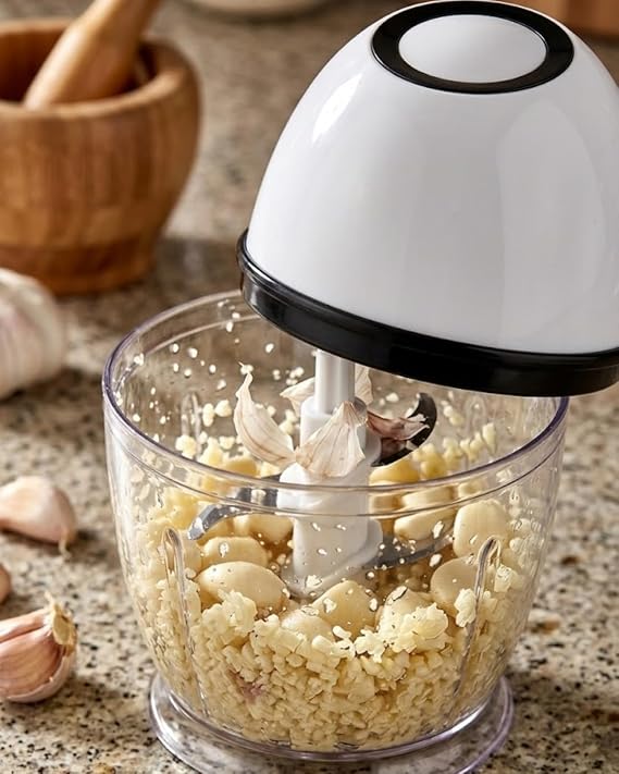 YamanHobi Şarjlı Mini Mutfak Doğrayıcı 450 ML Sebze Sarımsak Soğan Doğrayıcı