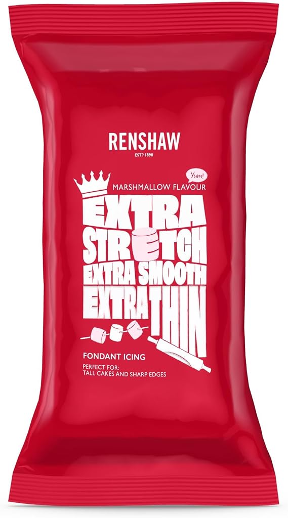 Renshaw White Marshmallow Flavoured Fondant Icing, 1 kg (Pack of 1)
