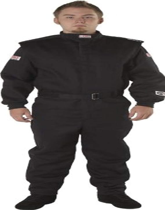 G-FORCE Racing Gear 4525MEDBK Multi-Layer Racing Suit Black Medium