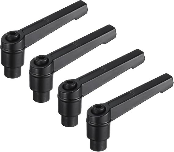 sourcing map 4pcs Clamping Lever Adjustable Handles M4 Female Thread