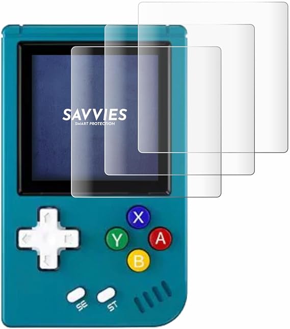 Savvies 4 Pack Full-Screen Protection Film compatible with Anbernic RG Nano Full Cover Screen Protector 3D Curved [Edge to Edge, Scratch Proof]