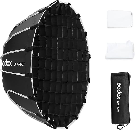 Godox QR-P60T Quick Release Parabolic Softbox with Honeycomb Grid