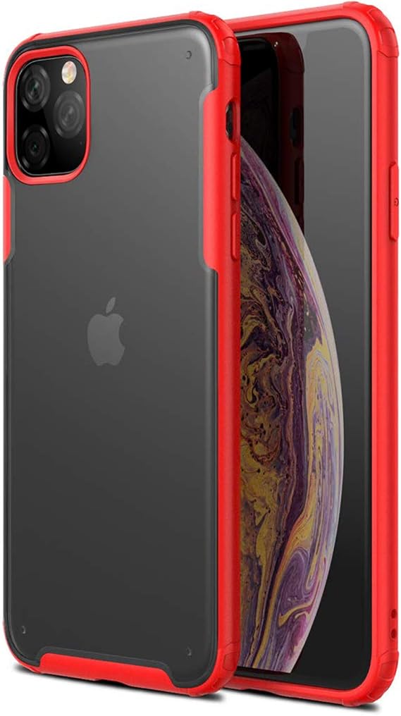 Microsonic Apple iPhone 11 Pro (5.8'') için Kılıf Frosted Frame Kırmızı [iPhone 11 Pro ile Uyumlu Kılıf - Kırmızı]