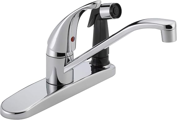 Peerless Entegre Yan Püskürtücülü Tek Kolu Evye Bataryası, Krom P114LF