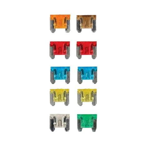 Tek Automotive Low Profile Mini Blade Fuses – 10 Pack 5A–30A Car Replacement Spare Set (Compact Automotive Fuse Kit)