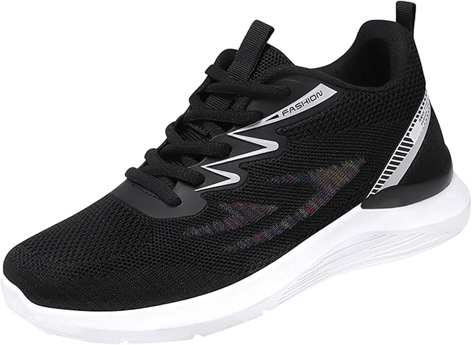 Ladies Trainers Wide Fit Wedge Walking Sneakers Casual Fashion Non Slip Athletic Shoes Lightweight Low Top Lace Up Orthopedic Trainers Breathable Mesh Arch Support Trainer