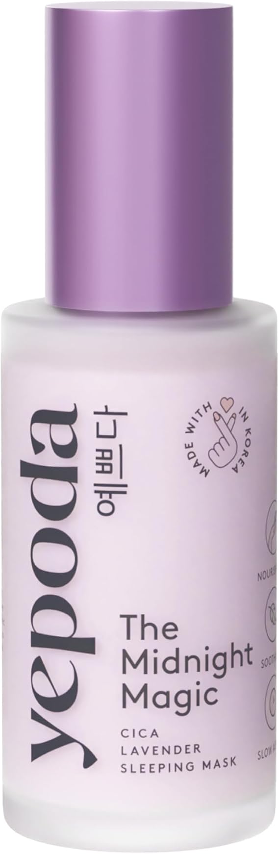 Yepoda The Midnight Magic. Overnight, Hydrating & Rejuvenating Sleeping Mask, Nourishing Cica & Lavender Formula, Vegan Korean Night Moisturizer for All Skin Types, 50ml