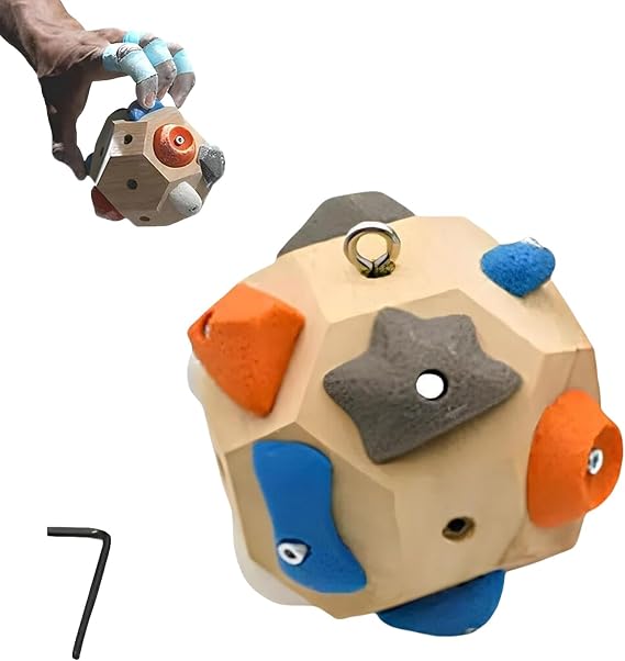Handcrafted Boulder Blocks,Build Strength and Precision,Finger Training Tool for Climbers,Boulder Ball 3D Climbing Ball Rock Climbing Training Balls, Train Hand Strength, Gifts for Rock Climbers