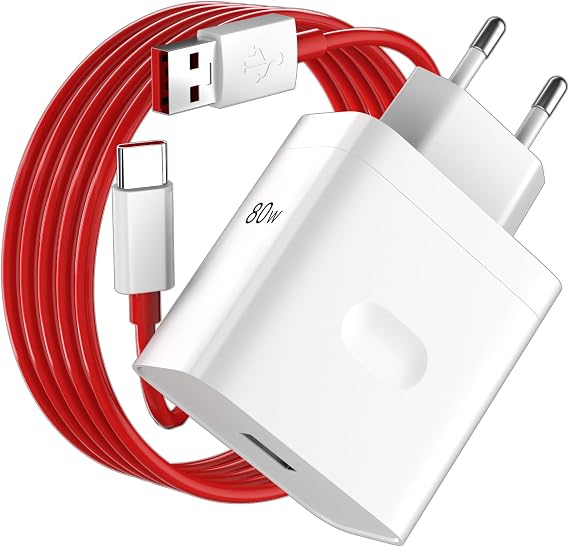 80W Charger with Charging Cable USB C 1M for OnePlus for Super Vooc
