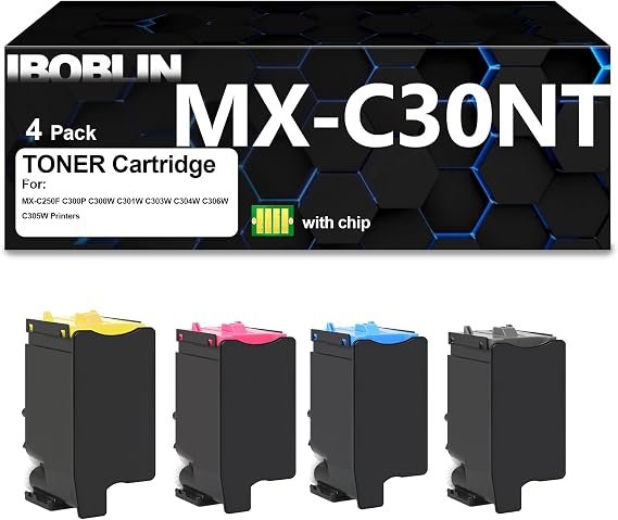 MX-C30NT Toner Cartridges MX-C30NT-M MX-C30NT-C MX-C30NT-Y MX-C30NT-B
