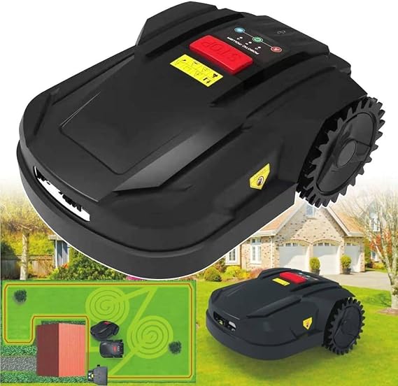Robot Mower, App Robot Mower, Garden Automatic Intelligent Robot Mower, Grass Mower, 800m² Lawn Automatic, Anti-theft Setting
