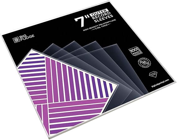 Big Fudge 50pcs 30.5cm/12" LP Ready, Clear, Excellent Fog, Wrinkle-Free, Best Protection for Your Collection