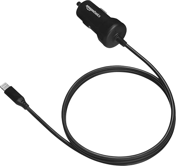 Amazon Basics 12W One-Port USB-A Wall Charger (2.4A) for Phones (iPhone 15/14/13/12/11/X, Samsung, and more), non-PPS, Black