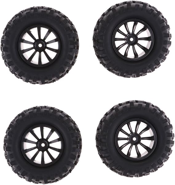4pcs Rubber Tyre Replacement Accessory for 1/10 Model Bigfoot Cars Remote Control