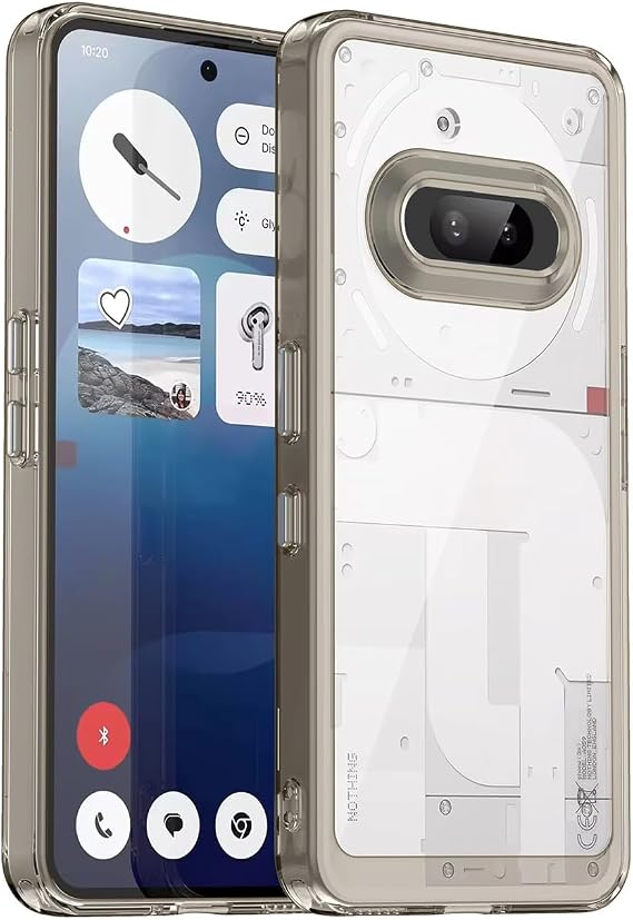 Microcase Nothing Phone 2A Plus Shield Serisi Darbeye Dayanıklı Yarı Esnek Plastik Tpu Kılıf - AL8100 (Füme)