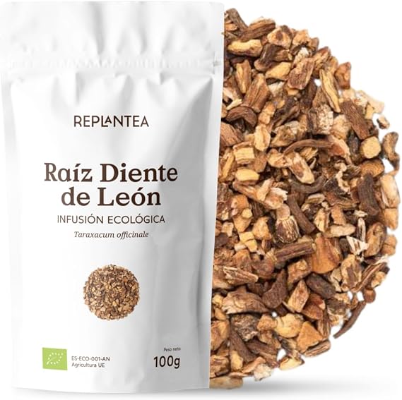 ORGANIC Dandelion Root Root 100g | Organic Dandelion Root Tea | Pure, no additives and cut for Infusion Taraxacum officinale REPLANTEA