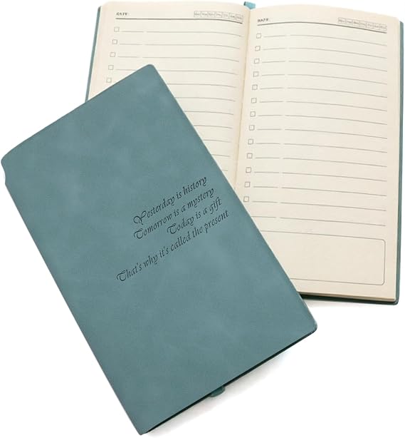 To Do List Notebook, 2-Pack A6 Undated Planner 384 Pages (Blue)