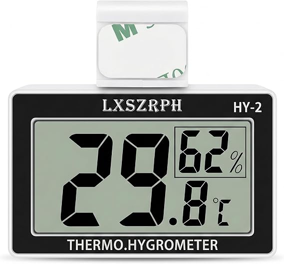 Digital Reptile Thermometer Hygrometer, Temperature Humidity Meter Gauge Reptile Tanks, Terrariums, Vivariums Black LXSZRPH (1pack)