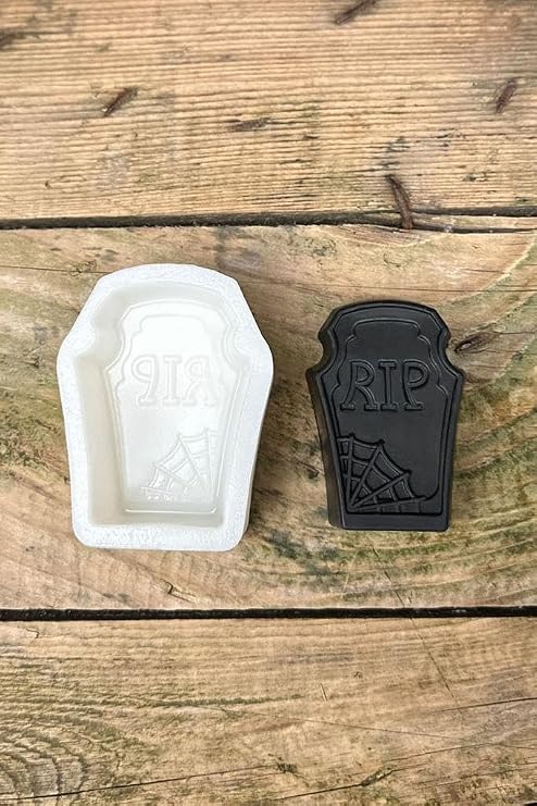 Rufus Concept Mezar Taşı Rip Yazılı Mum Kalıbı (Silikon) (1 Adet)