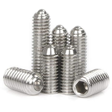 M4 x 20mm Hex Socket Spring Ball Point Grub Screws, 304 Stainless Steel, 15pcs