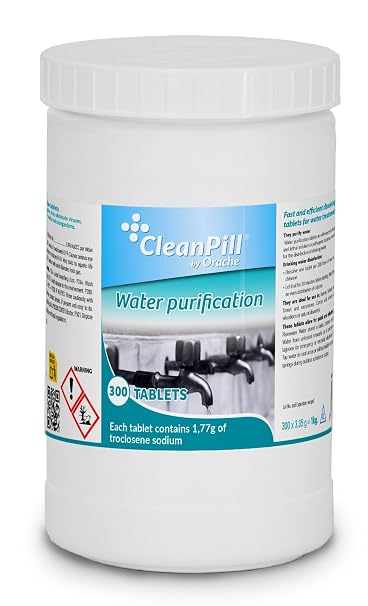 Water purification Tablets – 300 Tablets – Suitable for Human Consumption, eliminate Viruses, Bacteria and Other Harmful Microorganisms