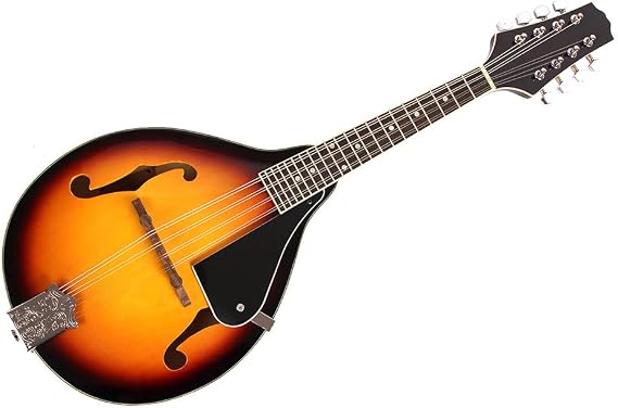 8-String Mandolin Instrument, Basswood Top Steel Strings Rosewood Fingerboard Bridge Guitar Music Instruments with Nickel-Plated Tuner for Beginners & Professionals