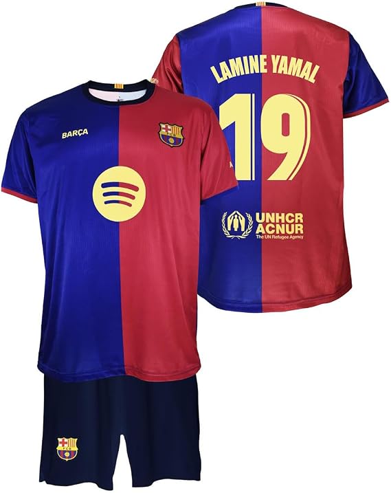 FC Barcelona Unisex Kids Primera Equipación Niños Temporada 24/25 Conjunto Shirt (Pack of 2)
